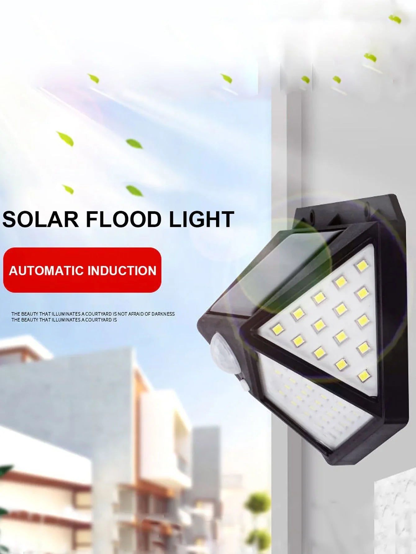 Weatherproof LED Solar Light with Motion Sensor – Versatile Outdoor Illumination