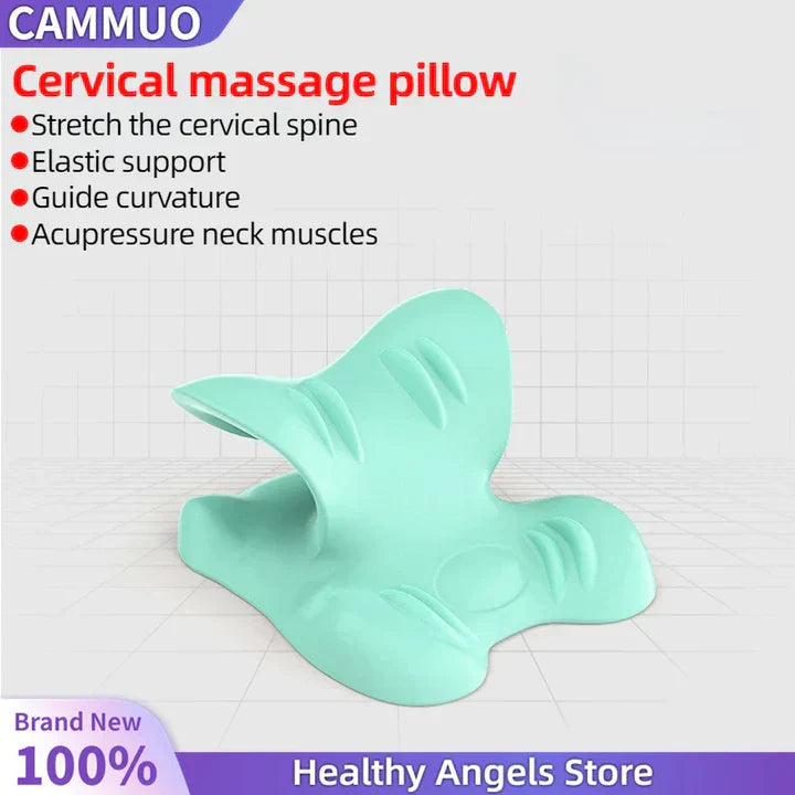 Neck and Shoulder Relief Stretcher – Cervical Traction Pillow for Spinal Alignment and Massage