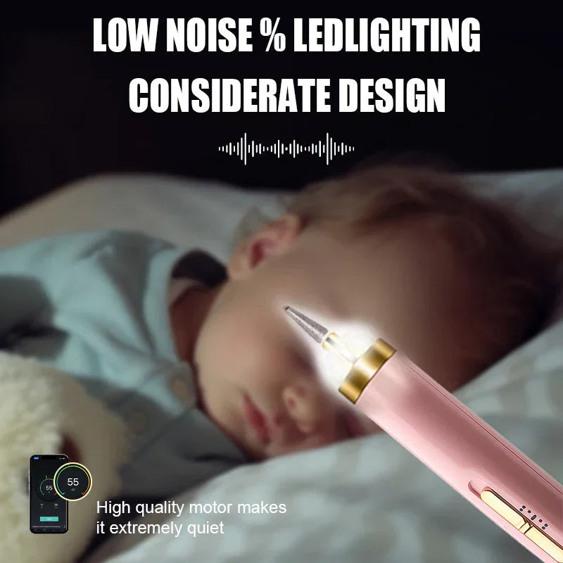 5-in-1 Rechargeable Electric Nail File – Portable Manicure & Pedicure Tool with LED Light