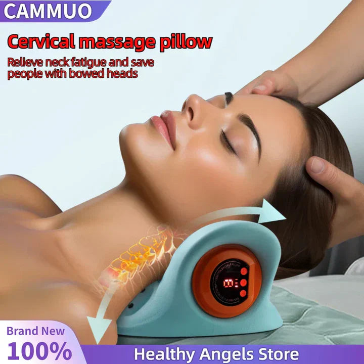 Neck and Shoulder Relief Stretcher – Cervical Traction Pillow for Spinal Alignment and Massage
