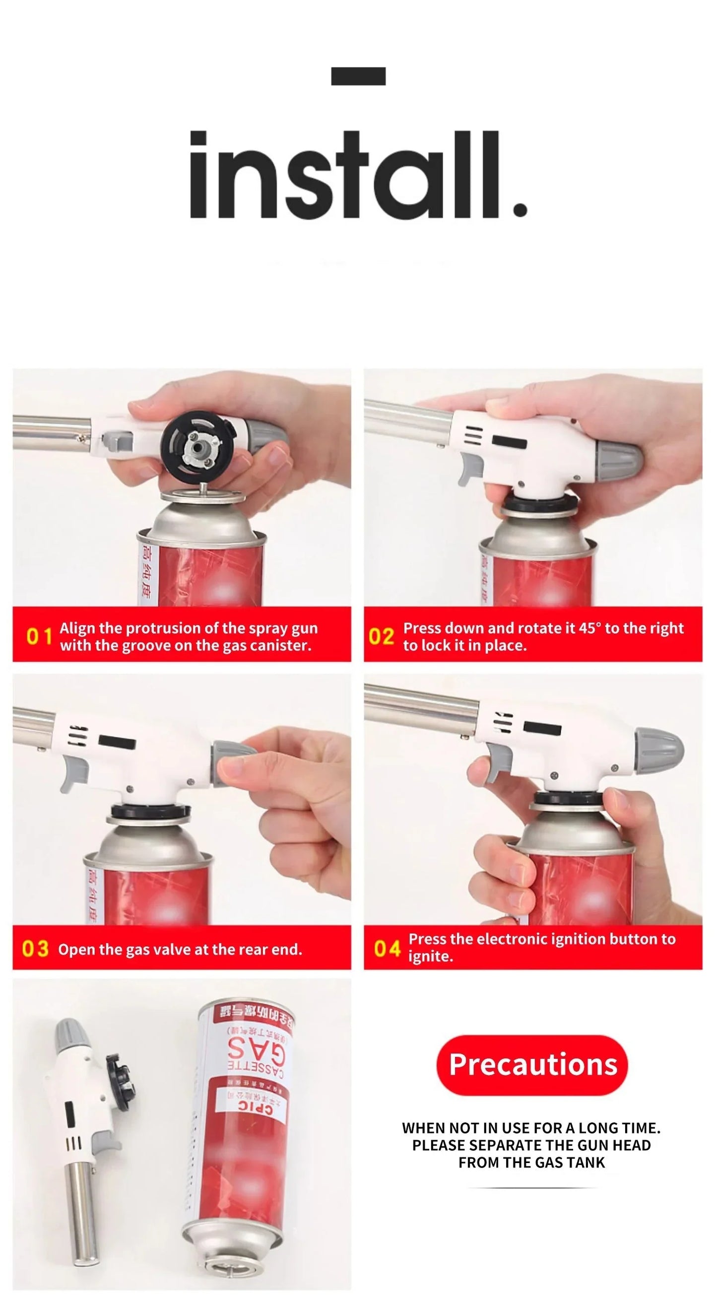 Portable Butane Torch Lighter – Ideal for BBQ, Camping & Kitchen Use