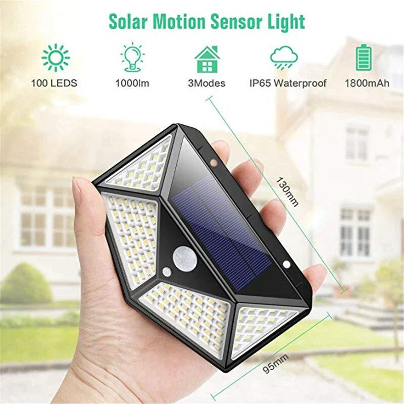 Weatherproof LED Solar Light with Motion Sensor – Versatile Outdoor Illumination