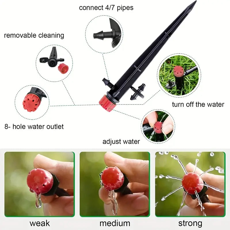 Complete Automatic Drip Irrigation Kit – Efficient Watering System for Garden and Balcony Plants