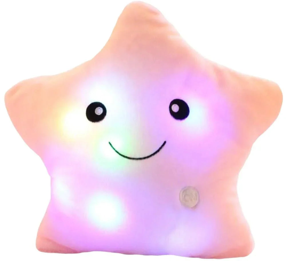 LED Luminous Star Pillow – Soft Fabric Cushion with Color Changing Lights and Adorable Design