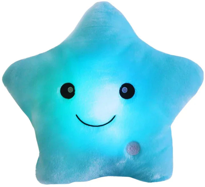 LED Luminous Star Pillow – Soft Fabric Cushion with Color Changing Lights and Adorable Design