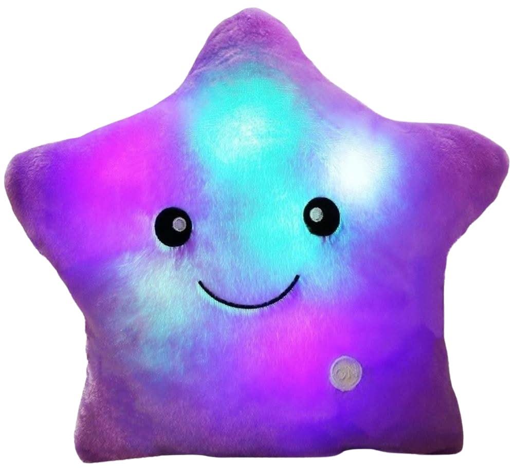 LED Luminous Star Pillow – Soft Fabric Cushion with Color Changing Lights and Adorable Design
