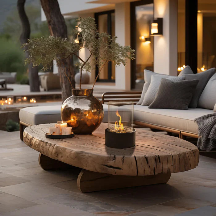 Contemporary Portable Tabletop Fire Lantern