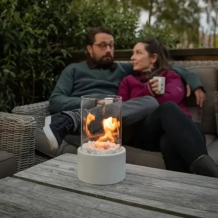 Contemporary Portable Tabletop Fire Lantern