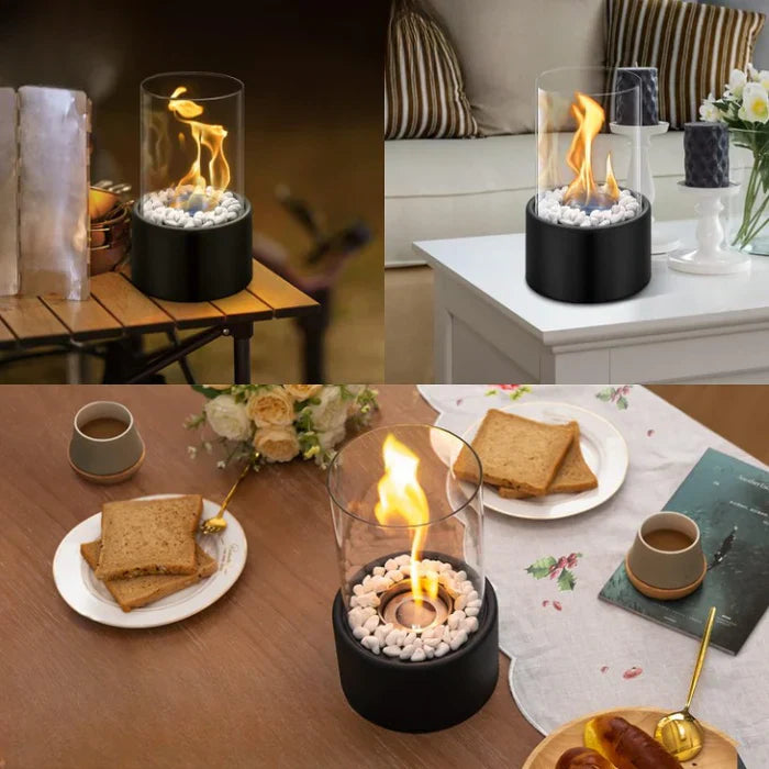 Contemporary Portable Tabletop Fire Lantern