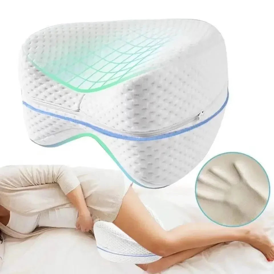 Ergonomic Knee Cushion for Side Sleepers β Orthopaedic Leg Support Pillow with Memory Foam for Comfortable Sleep