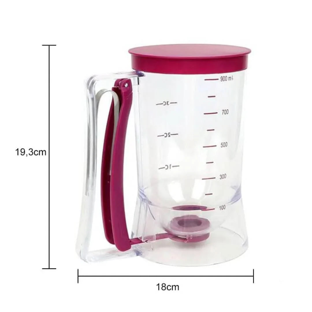 Precision Batter Dispenser with Measuring Scale and Easy-Pour Spout for Pancakes, Muffins, and Cakes