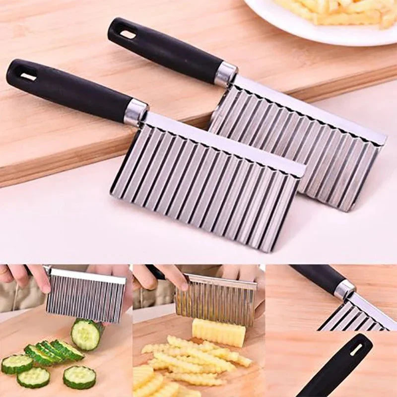 Crinkle Cutter - Stainless Steel Serrated Knife