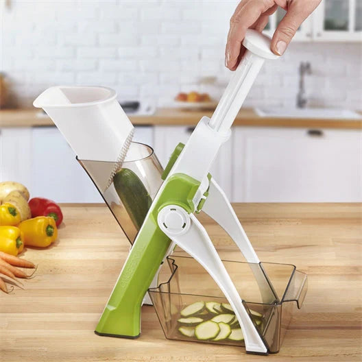 Adjustable Vegetable Slicer with Tray – Multifunctional Mandoline