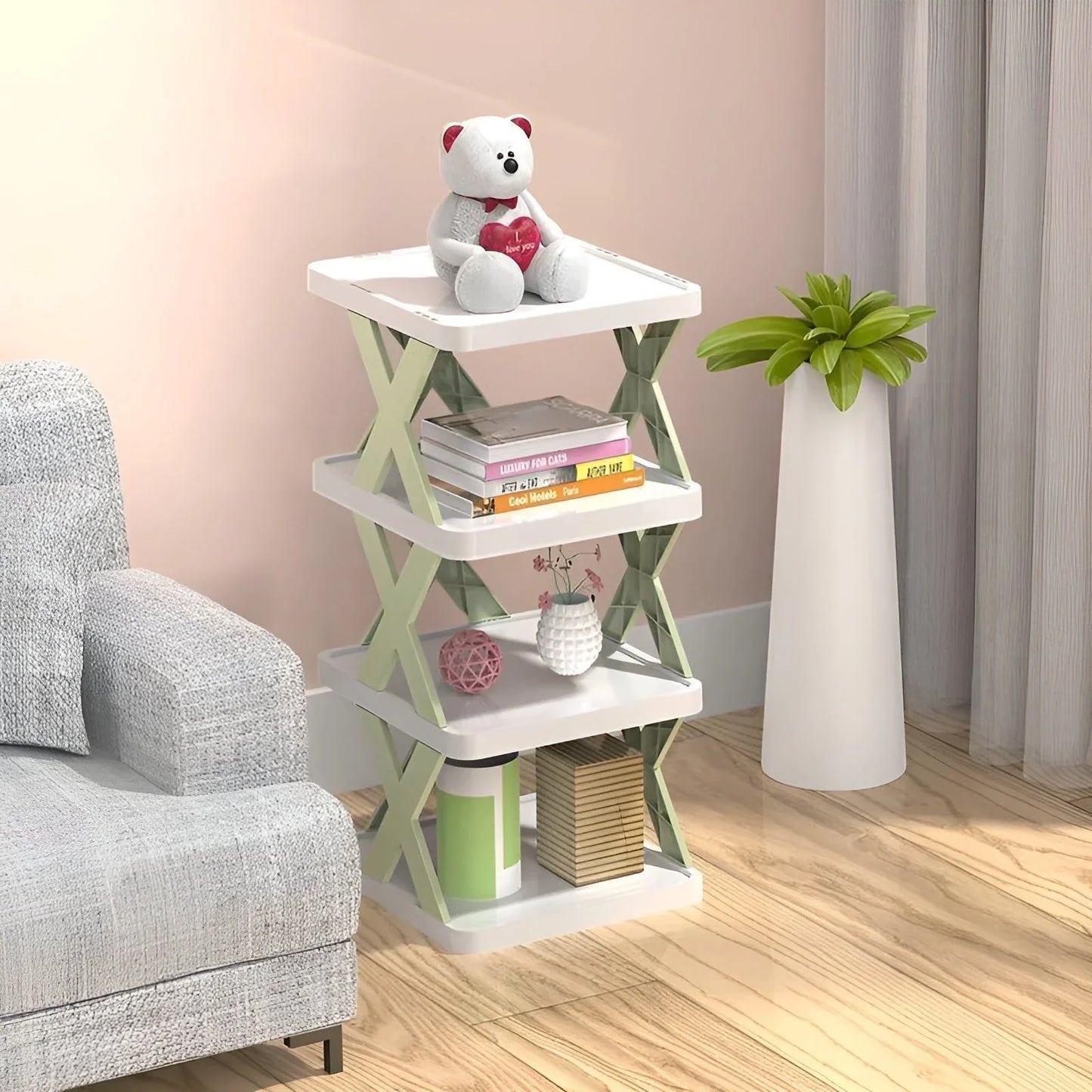 Space-Saving Multifunctional Foldable Shoe Rack
