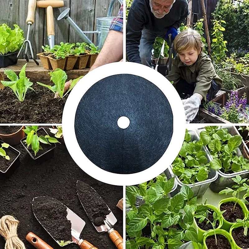 Tree Root Protection Mat – Breathable Weed Barrier Fleece for Garden and Plants