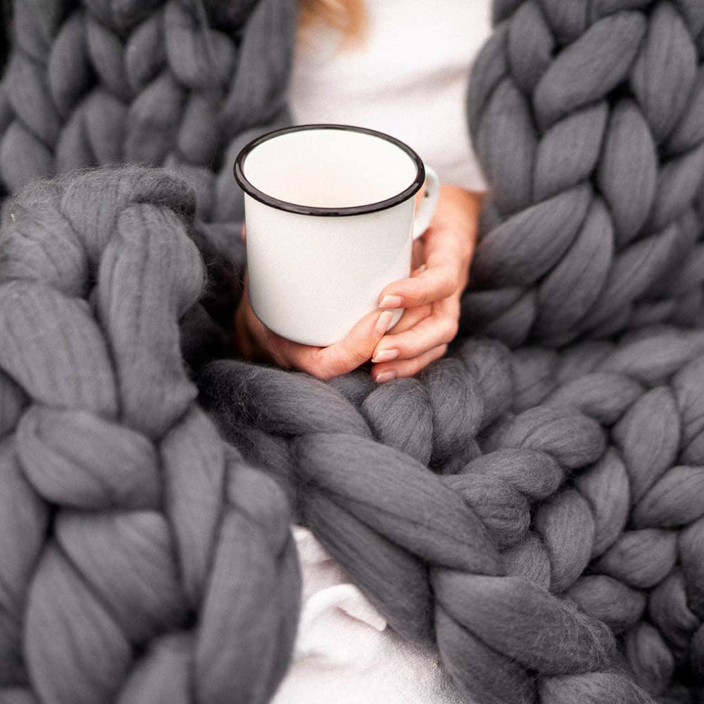 Luxurious Oversized Knitted Blanket