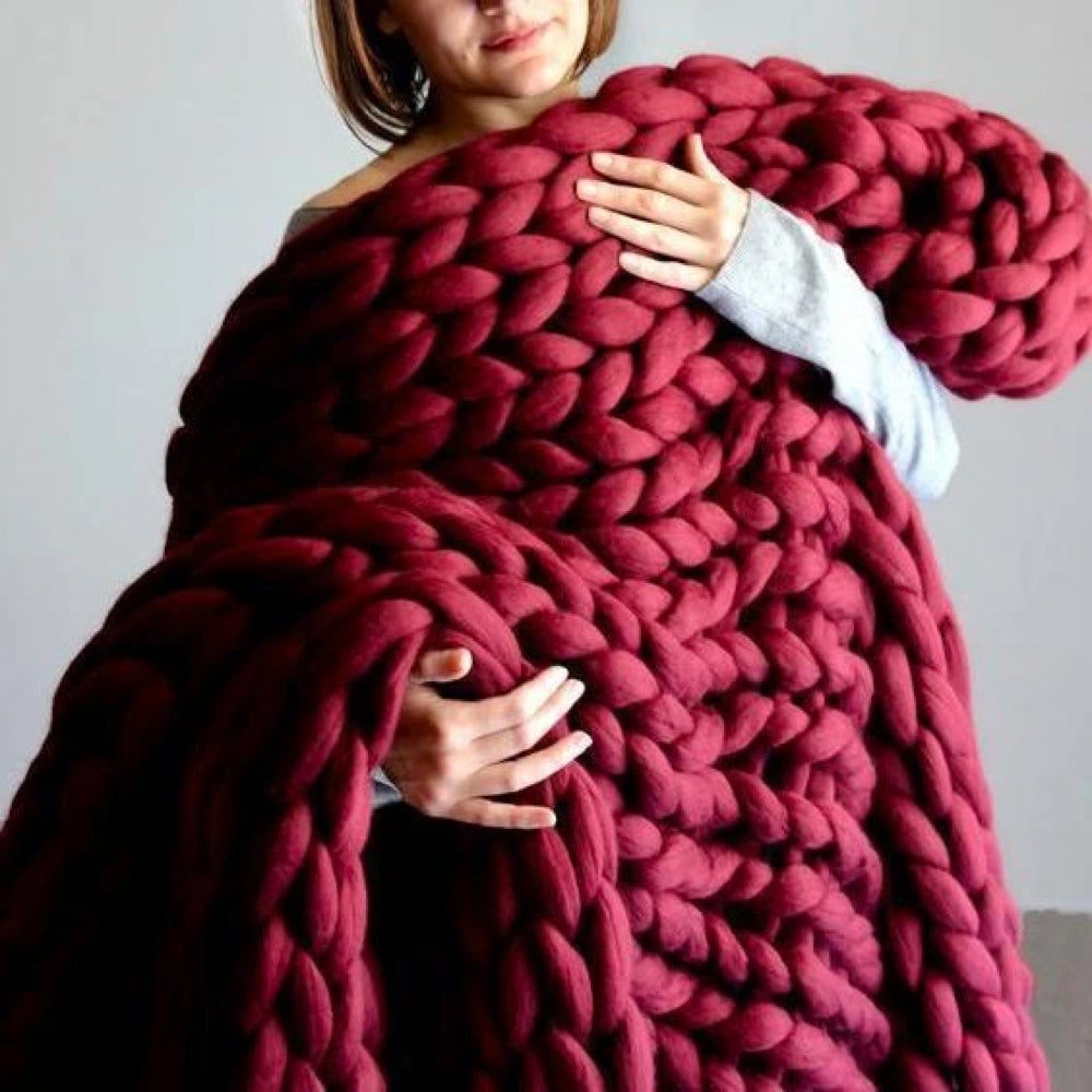 Luxurious Oversized Knitted Blanket