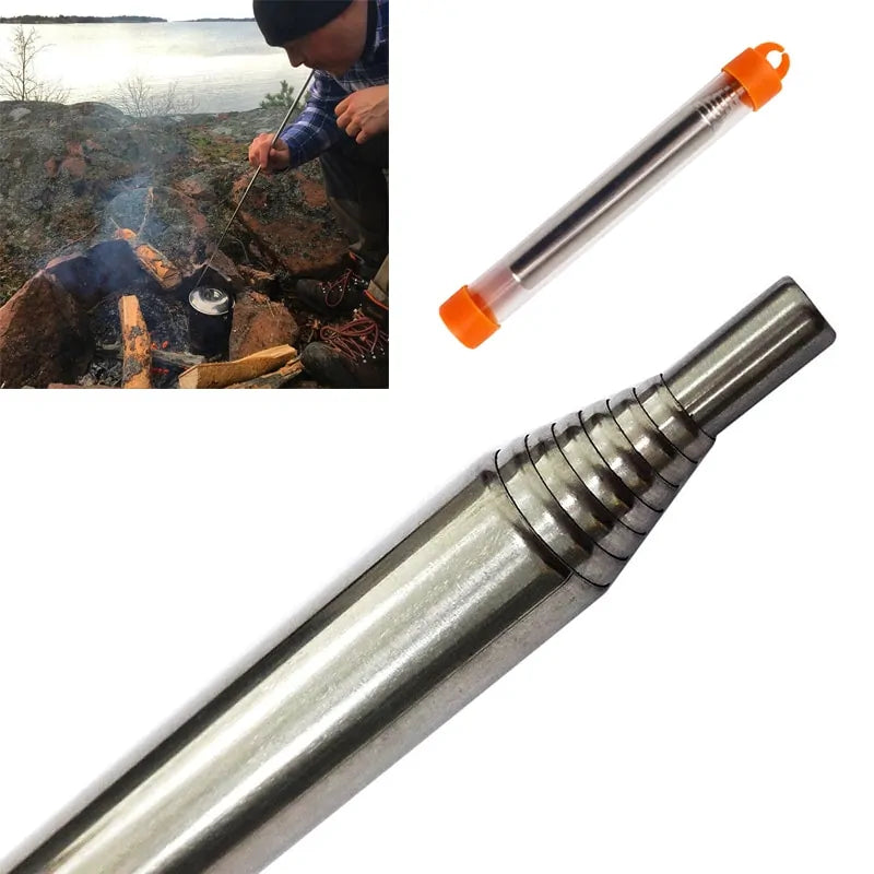 Survival Blowpipe for Campfires & Outdoor Cooking Kit