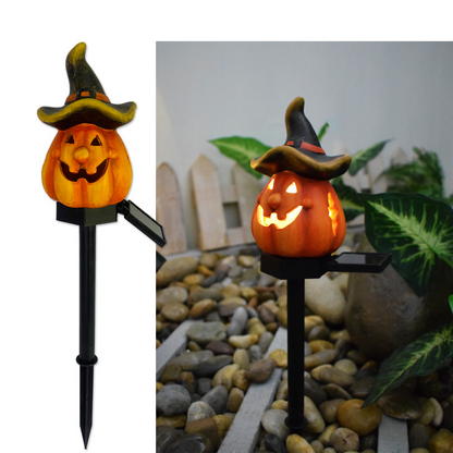 Solar Halloween Lights – LED Garden Lights with Pumpkin and Witch Motifs for Outdoor Decoration