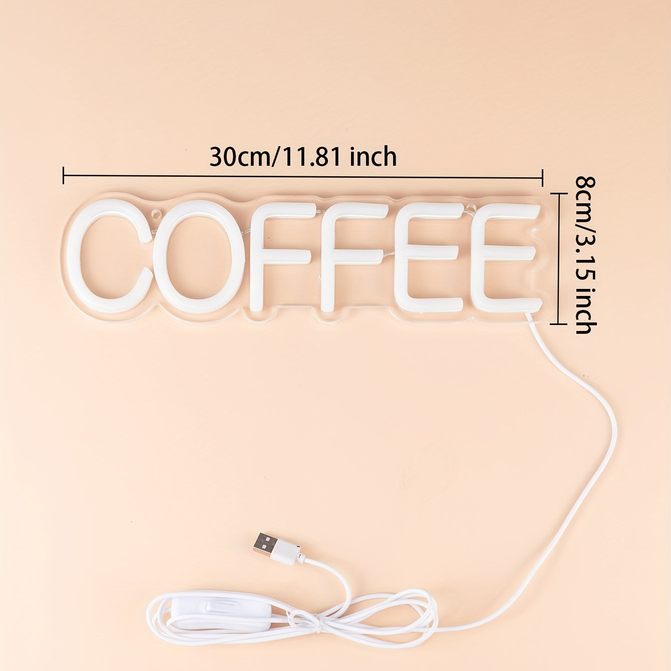 Coffee Neon LED Sign – Modern Light Decor for Wall or Cafe