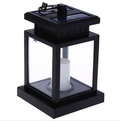 LED Solar Lantern with Candle Effect - Hanging Outdoor Lamp for Garden and Terrace Decoration