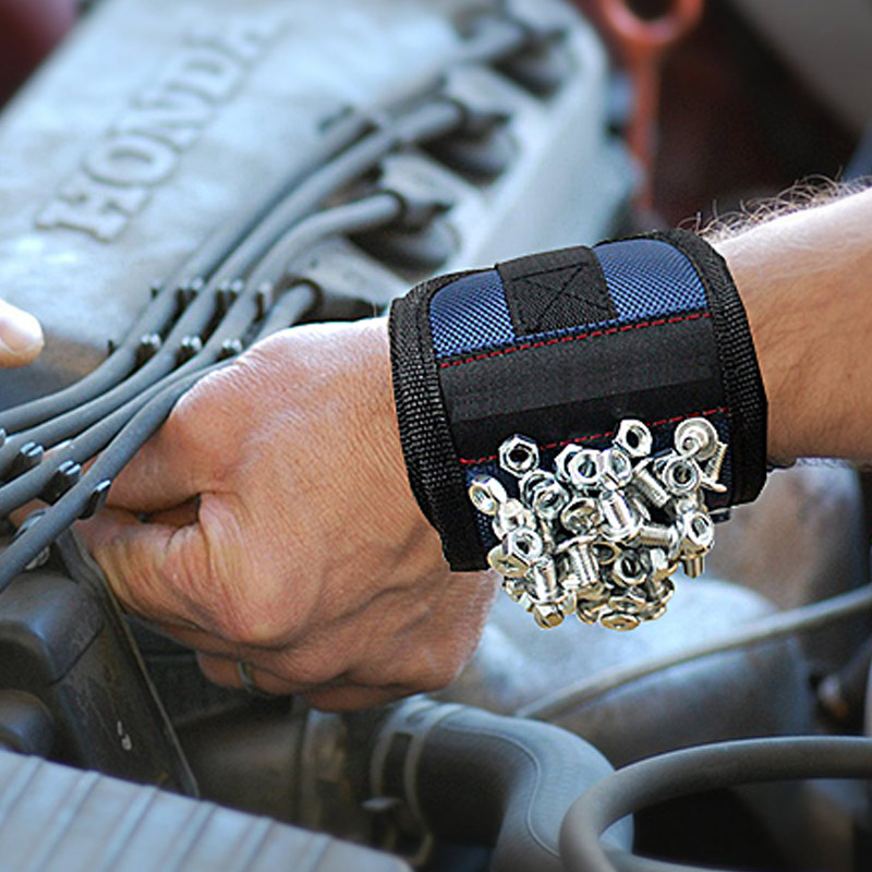 Magnetic Wrist Tool Holder - Convenient Storage for Screws, Nails, and Small Tools
