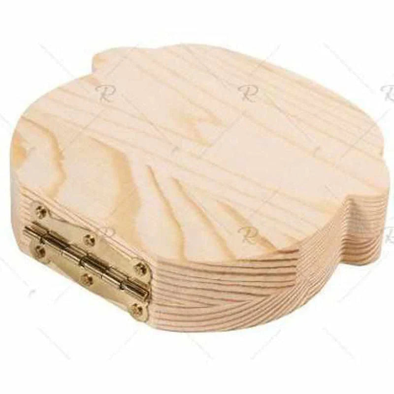 Wooden Tooth Storage Box for Baby Teeth – Keepsake Box with Space for Personal Data