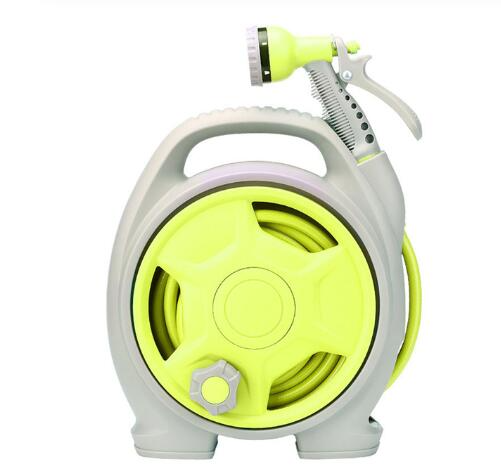Compact Garden Hose Reel with Spray Nozzle – Convenient Watering Solution for Outdoors