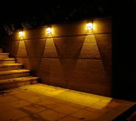 Modern LED Solar Wall Light - Stylish Outdoor Lighting for Garden and Terrace