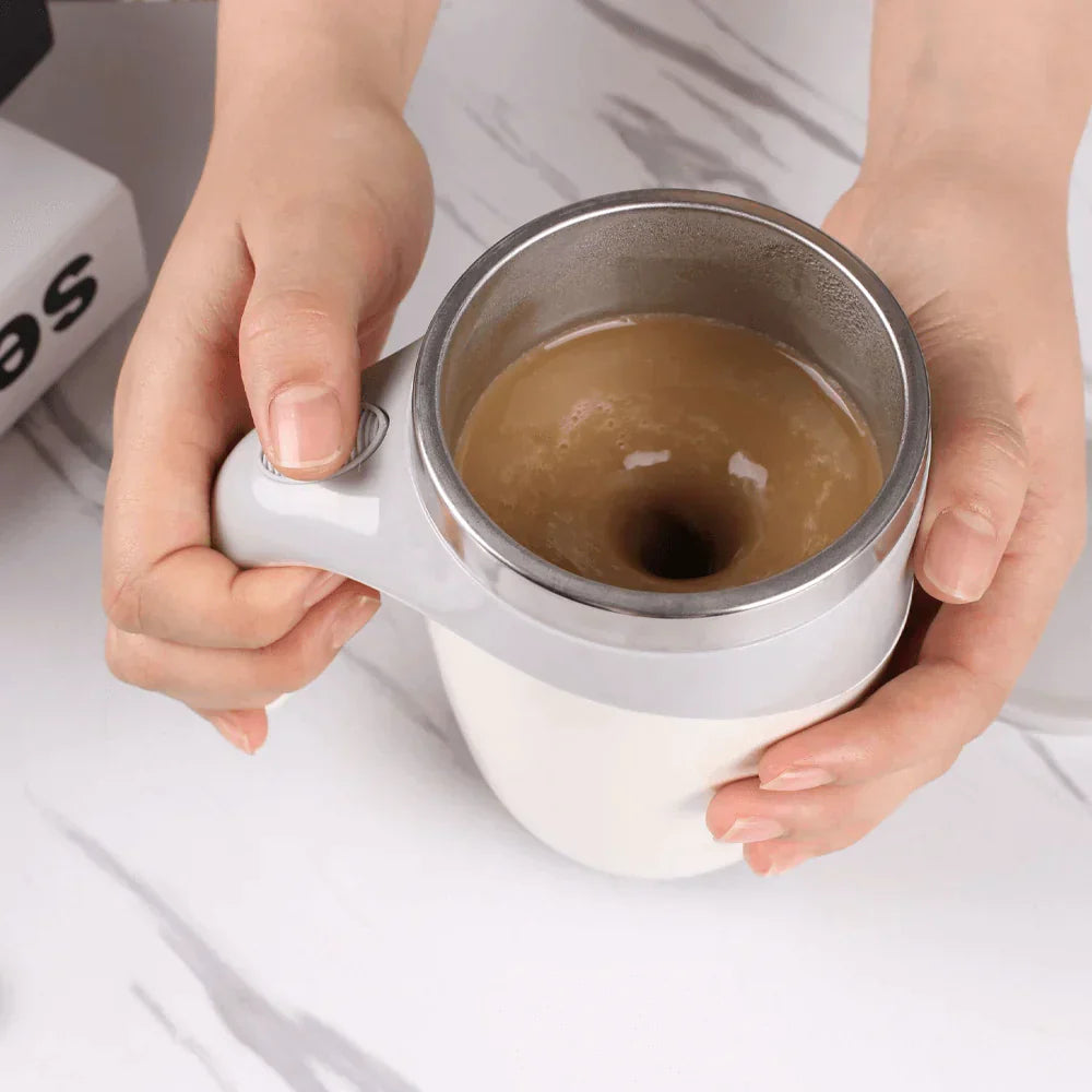 One-Button Automatic Stirring Thermos Cup for Easy Mixing and Convenience