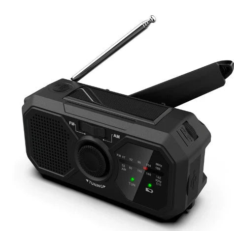 Solar Radio with Hand Crank and Power Bank