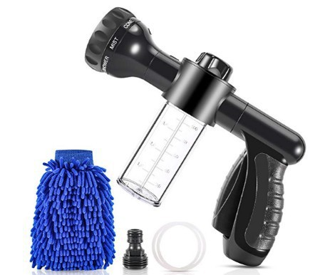 Multifunctional Car Cleaning Gun – Spray Nozzle with Microfiber Attachment for Deep Clean