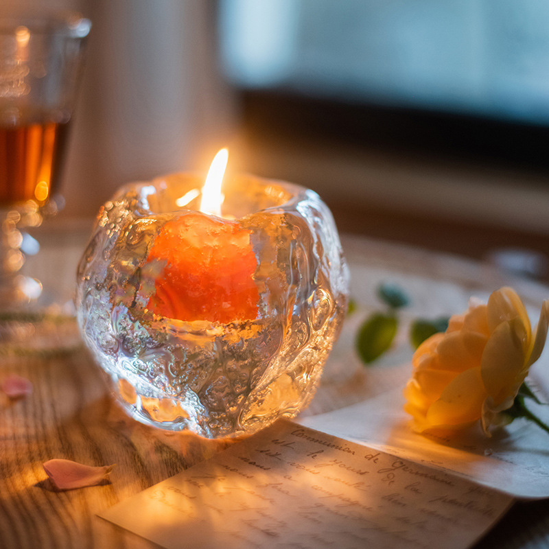 Clear Glass Tealight Holder – Elegant Candle Holder for Soft and Cosy Lighting