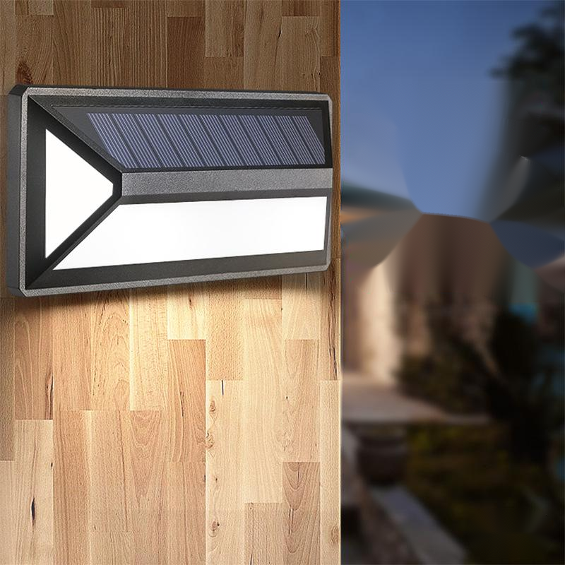 Modern Solar LED Outdoor Wall Light – Waterproof Façade Lighting with Motion Sensor