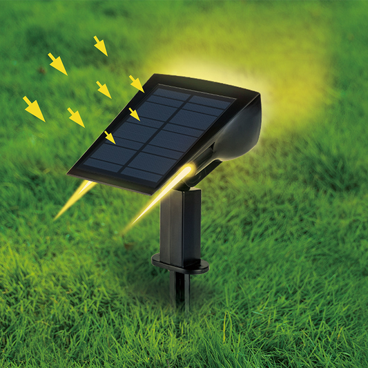 Solar LED Garden Spotlight – Outdoor Lighting with Solar Panel for Pathways and Yard