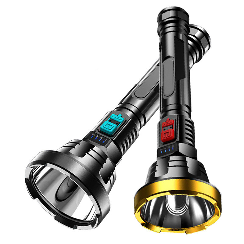 90000LM LED Searchlight – High-Powered Tactical Torch with USB Charging for Outdoor and Emergency Use