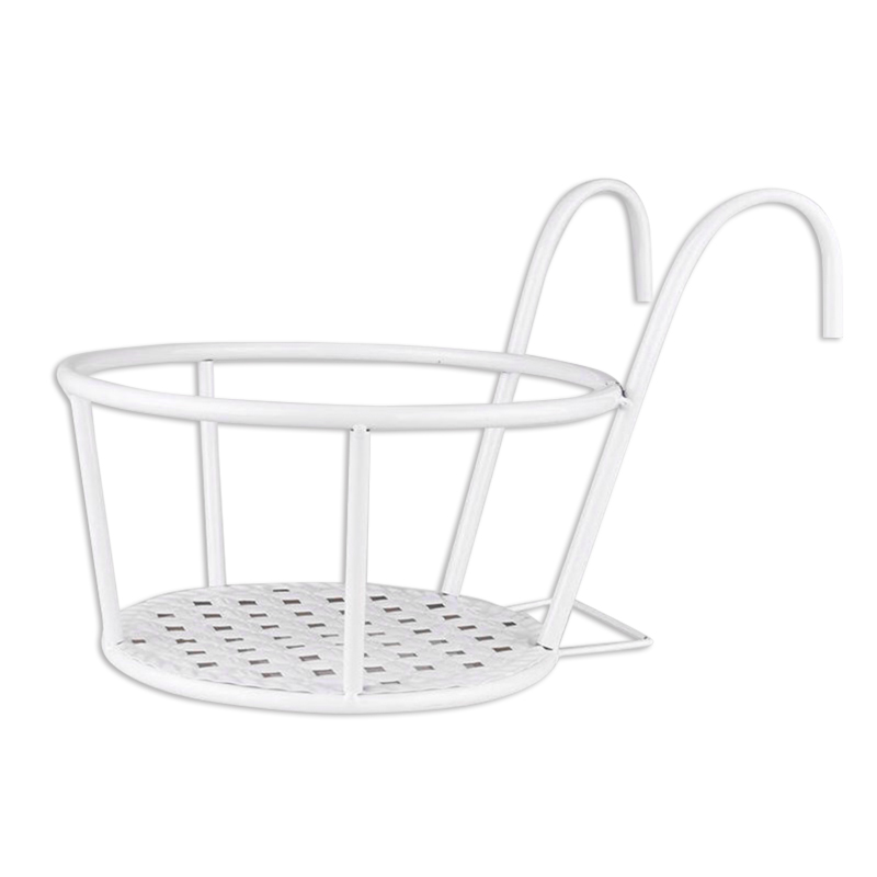 Hanging Metal Planter Basket – Garden & Terrace Pot with Hook for Outdoor Display