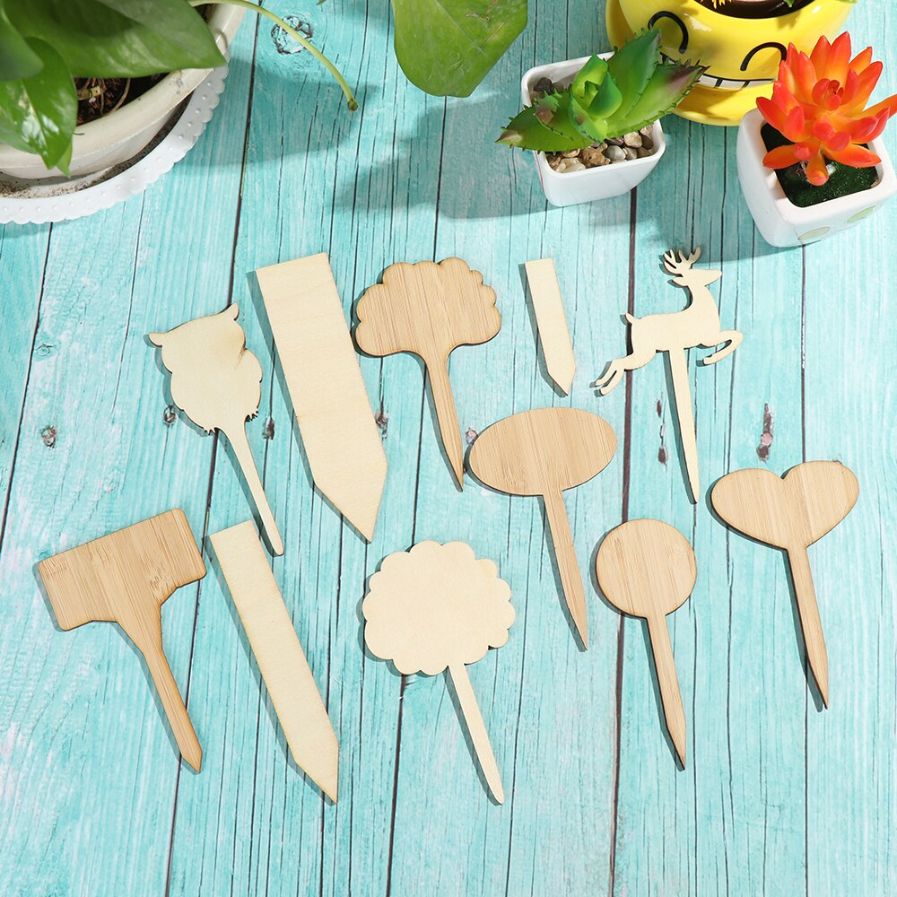 Reusable Wooden Plant Markers – Writable Labels for Garden & Balcony Herbs