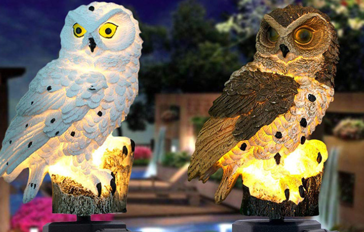 Weatherproof Solar LED Owl Garden Light – Outdoor Lighting for Patio, Balcony & Garden