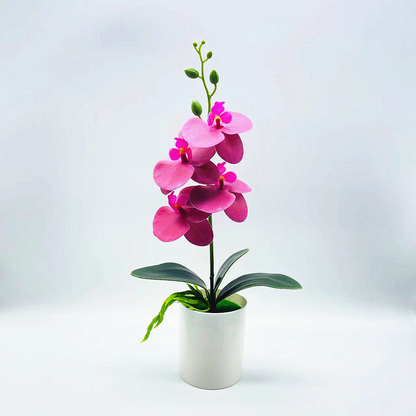 Decorative Artificial Orchid Plant – Elegant Faux Flower for Living Room and Table Display