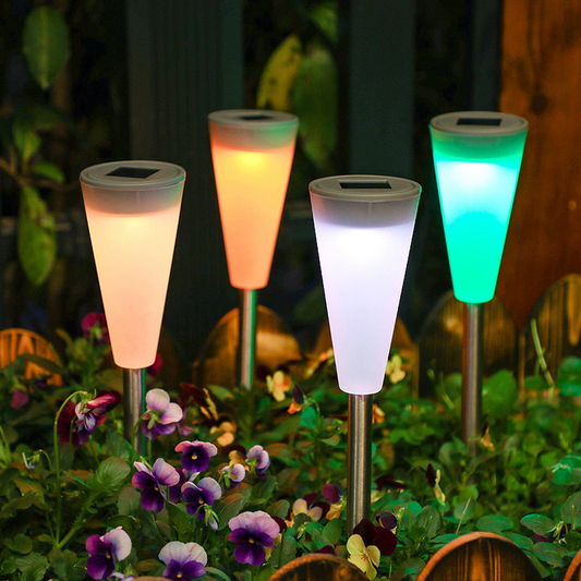 Color-Changing Solar LED Garden Light – Decorative Outdoor Lighting for Flower Beds and Pathways