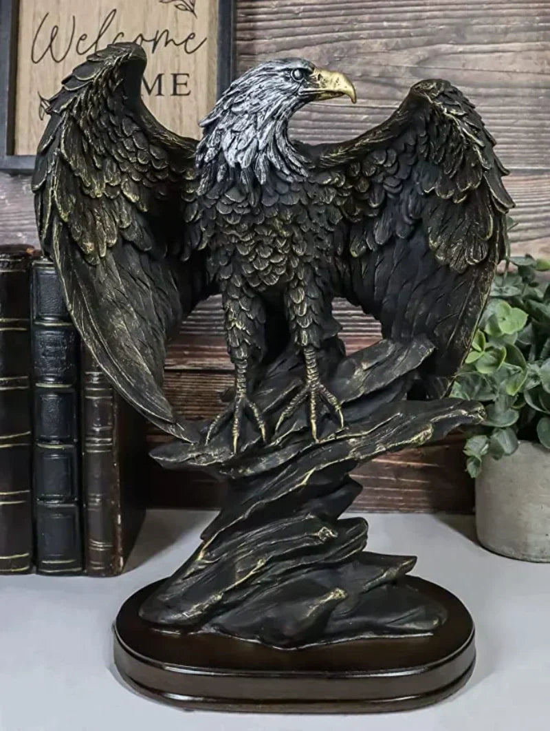 Bronze Eagle Figurine Sculpture