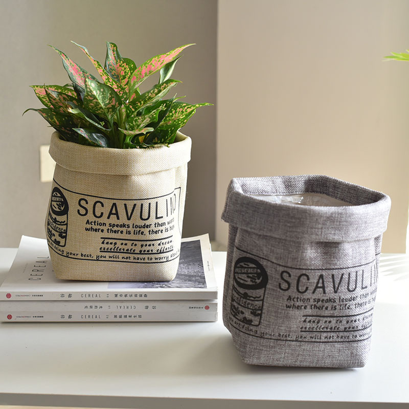 Stylish Printed Fabric Plant Pot – Multi-Use Storage Solution for Plants and Home Décor