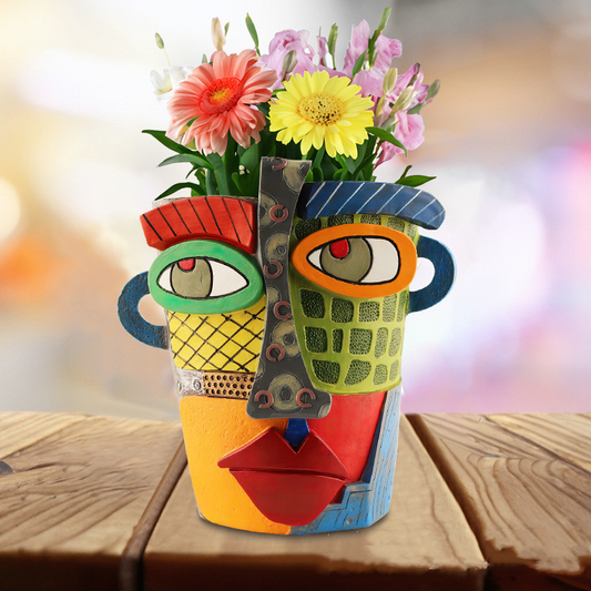 Vibrant Face Planter – Unique Decorative Pot for Home and Garden