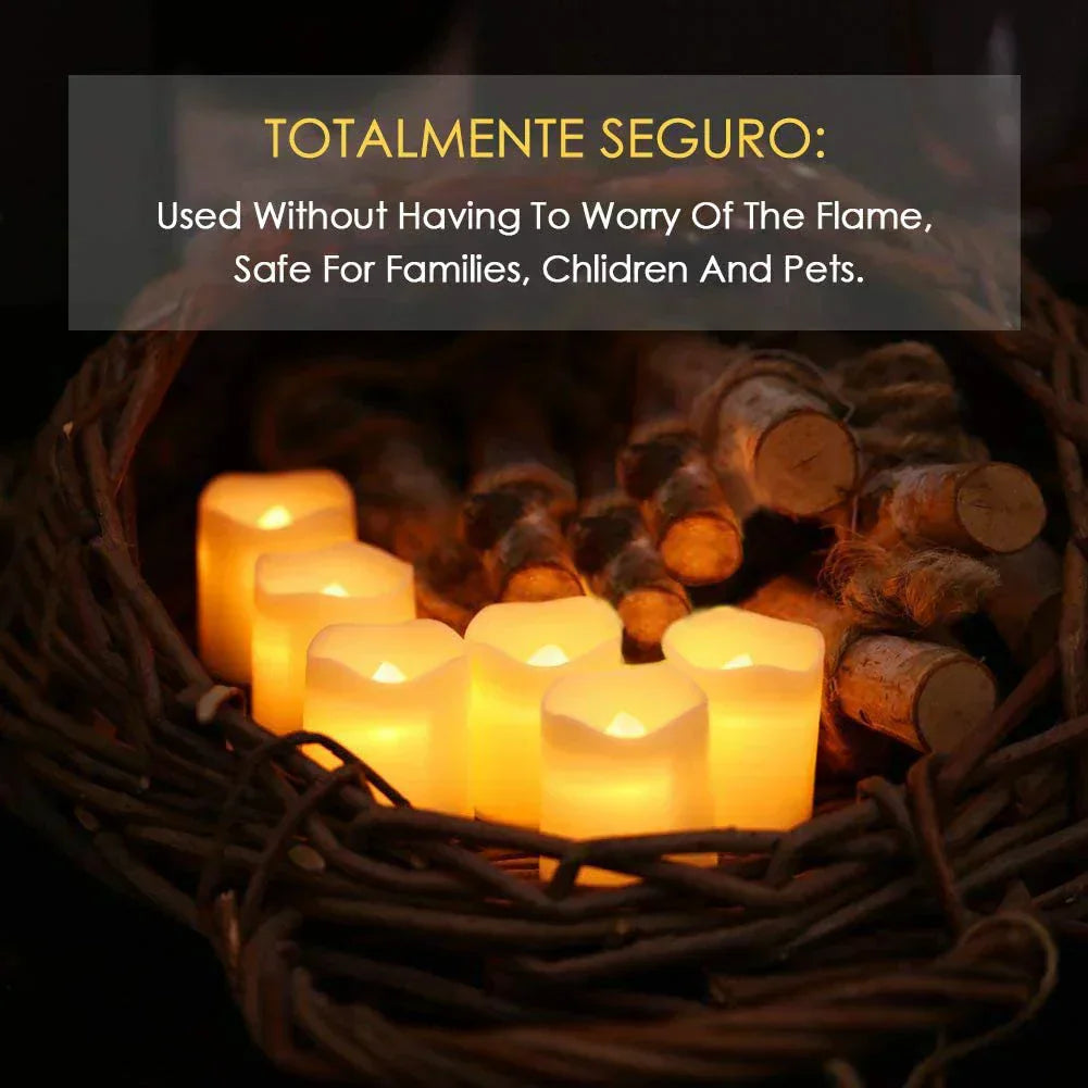 Battery-Operated LED Tea Lights – Warm White Flicker