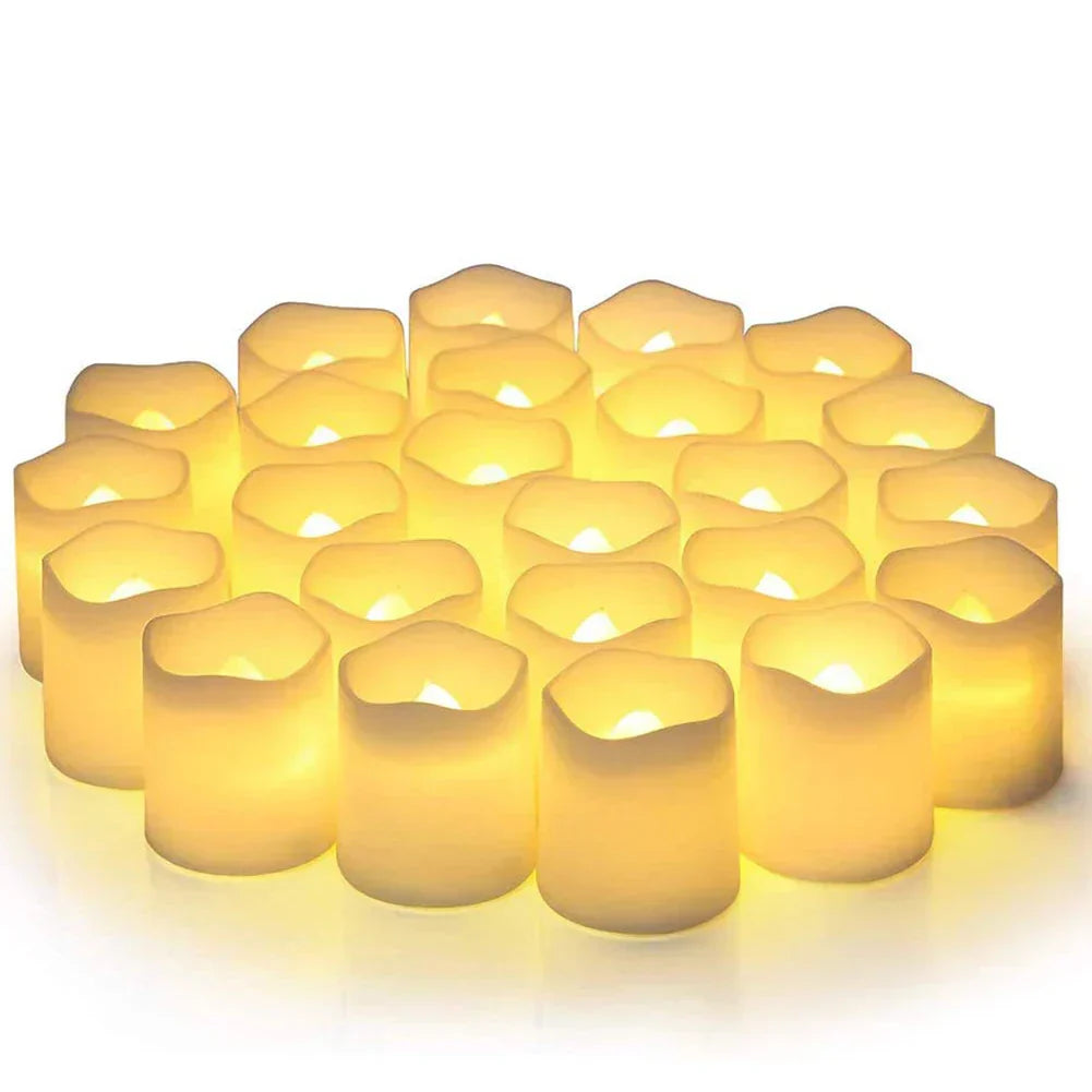 Battery-Operated LED Tea Lights – Warm White Flicker