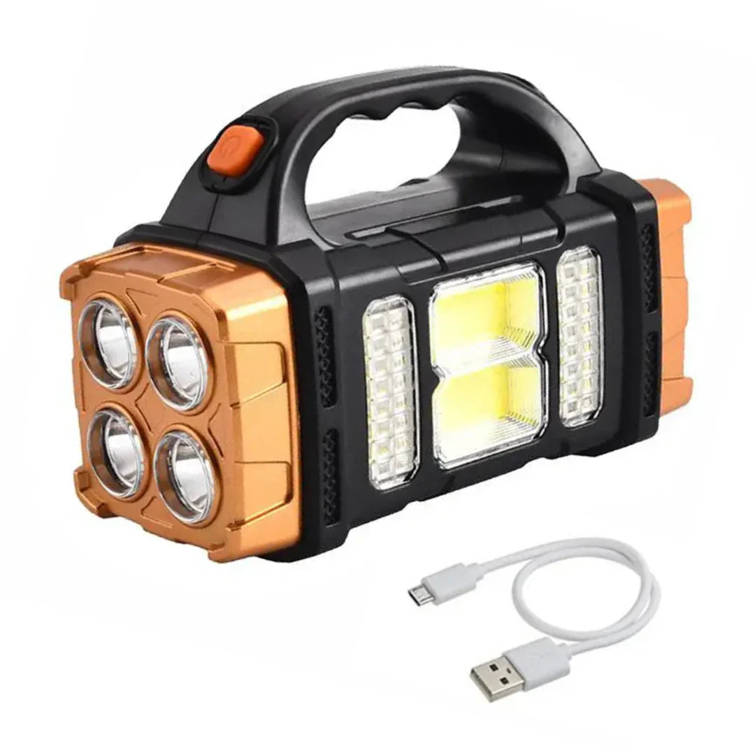 3-in-1 Emergency Flashlight with USB Charging and Convenient Carrying Handle