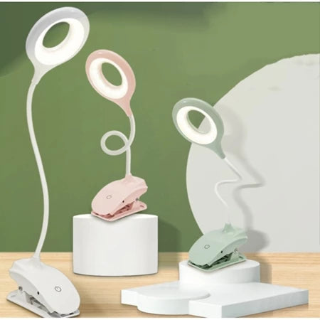 Rechargeable LED Desk Lamp with Clip – Adjustable Study and Home Office Lighting