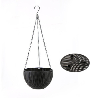 Woven Hanging Plant Basket with Chain - Perfect for Balcony and Garden Display