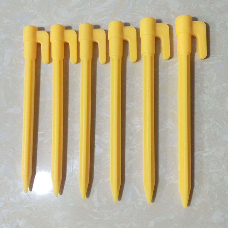 Durable Plastic Tent Pegs with Hooks - Heavy-Duty Pegs for Tarps and Camping